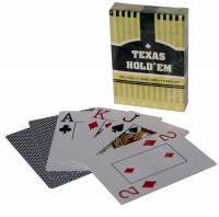 Карты для покера "Texas Holdem" 100% пластик, джамбо индекс