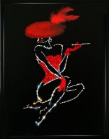 Картина Сваровски "Леди в красном", 40 х 50 см