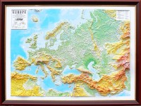 Объемная карта-панорама Европы с сенсорным эффектом международного класса G09B, 1200Х900Х80мм